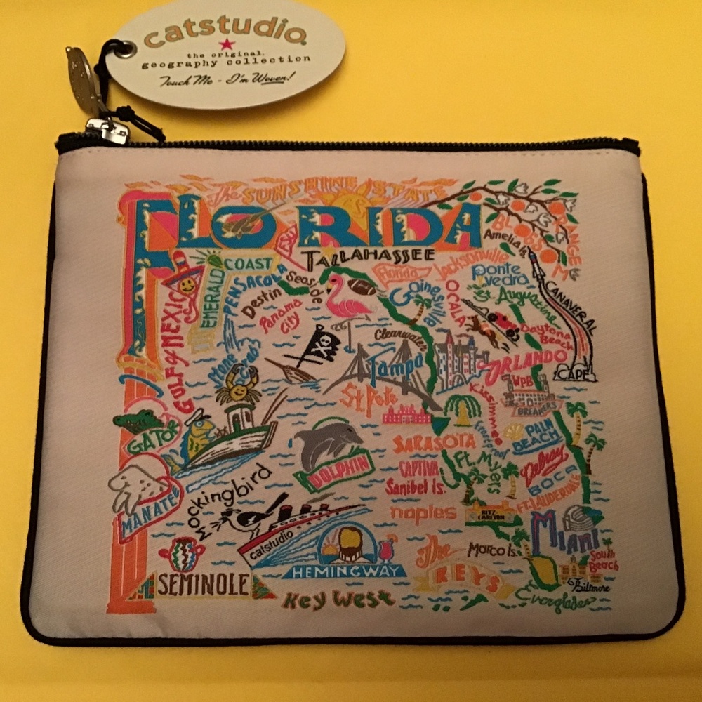 Florida Pouch NWT Catstudio Zipper Pouch